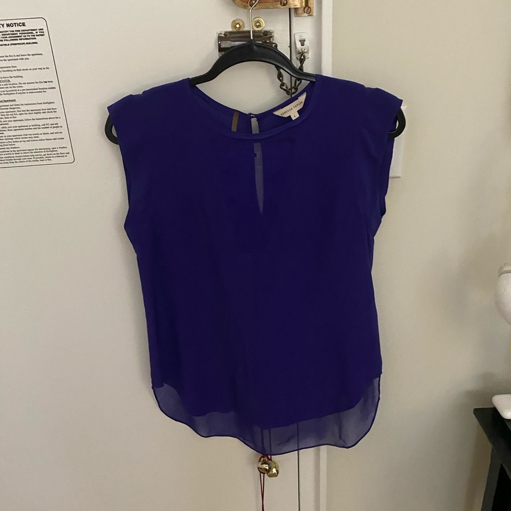 Blue silk Rebecca Taylor blouse